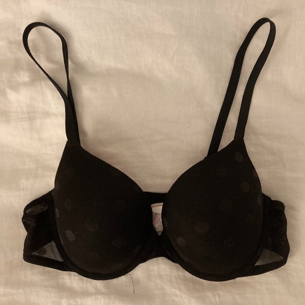 Pink by Victoria's Secret Pushup Polkadot Bra